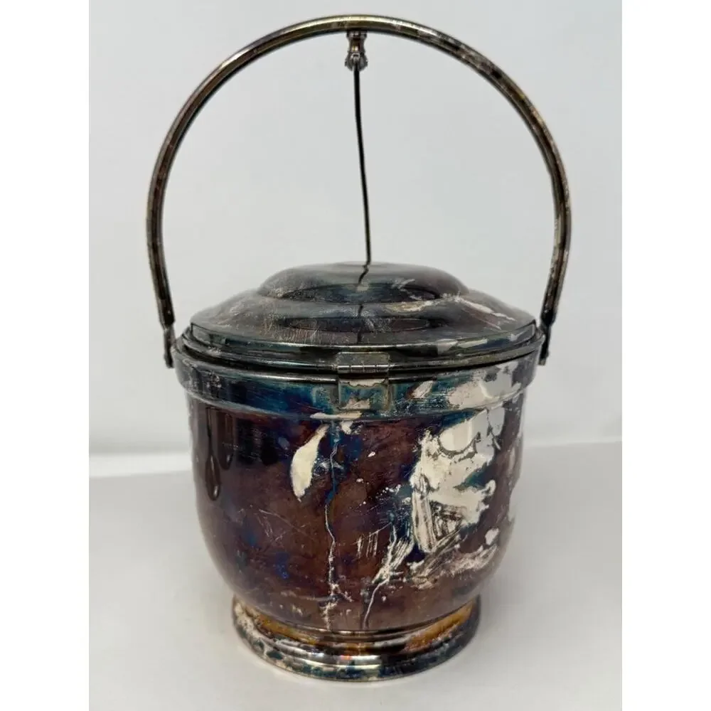 Bristol Silverplate Lidded Ice Bucket Golf Trophy Poole Silver Company 1950’s